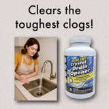 Clean Shot Crystal Lye Drain Opener 2?Pack - Heavy?Duty for Sinks, Showers, Tubs, Pipes - 1 lb Each