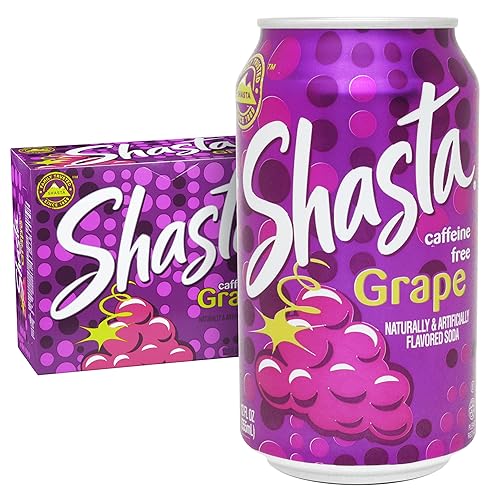 Shasta Grape | 12-Pack of 12oz Cans | Bold Purple Grape Flavor | Sweet & Fruity | Caffeine-Free