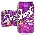 Shasta Grape | 12-Pack of 12oz Cans | Bold Purple Grape Flavor | Sweet & Fruity | Caffeine-Free