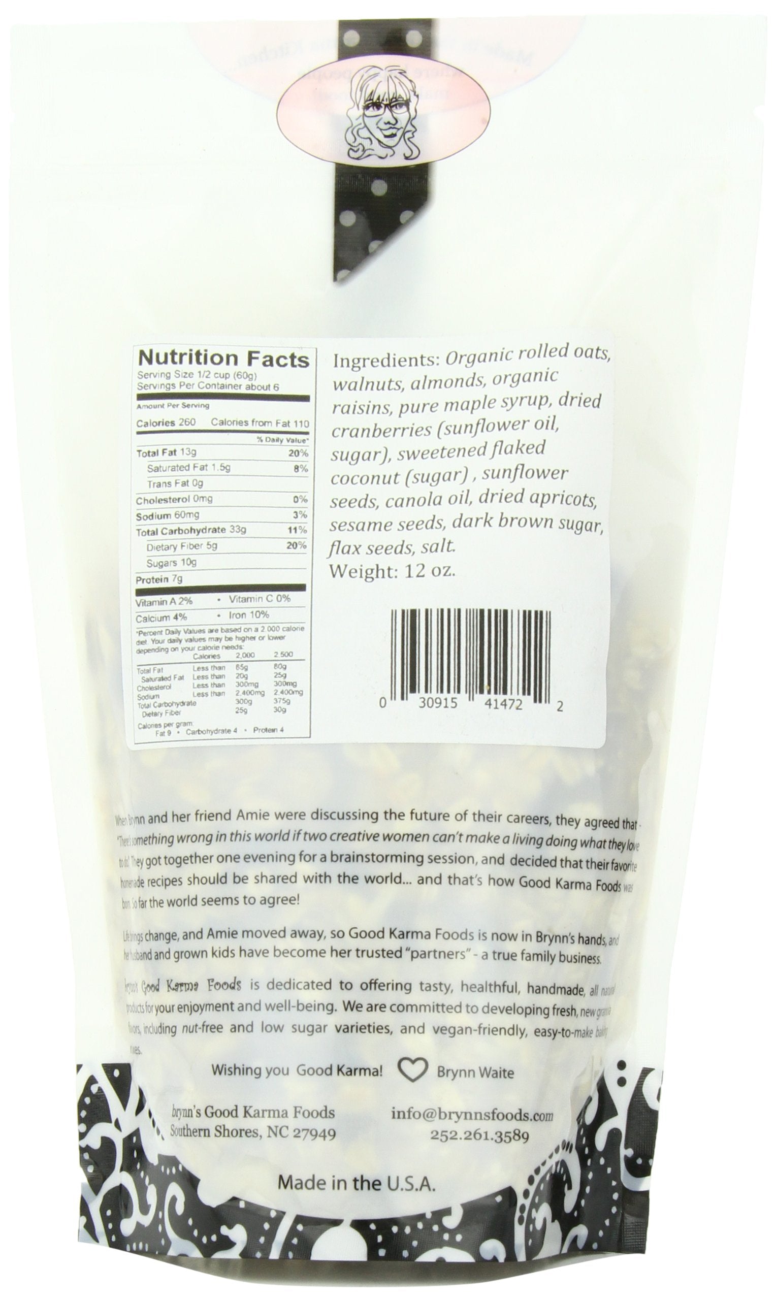 Brynn?s Good Karma Foods Granola, Karma Krunch, 12 Ounce