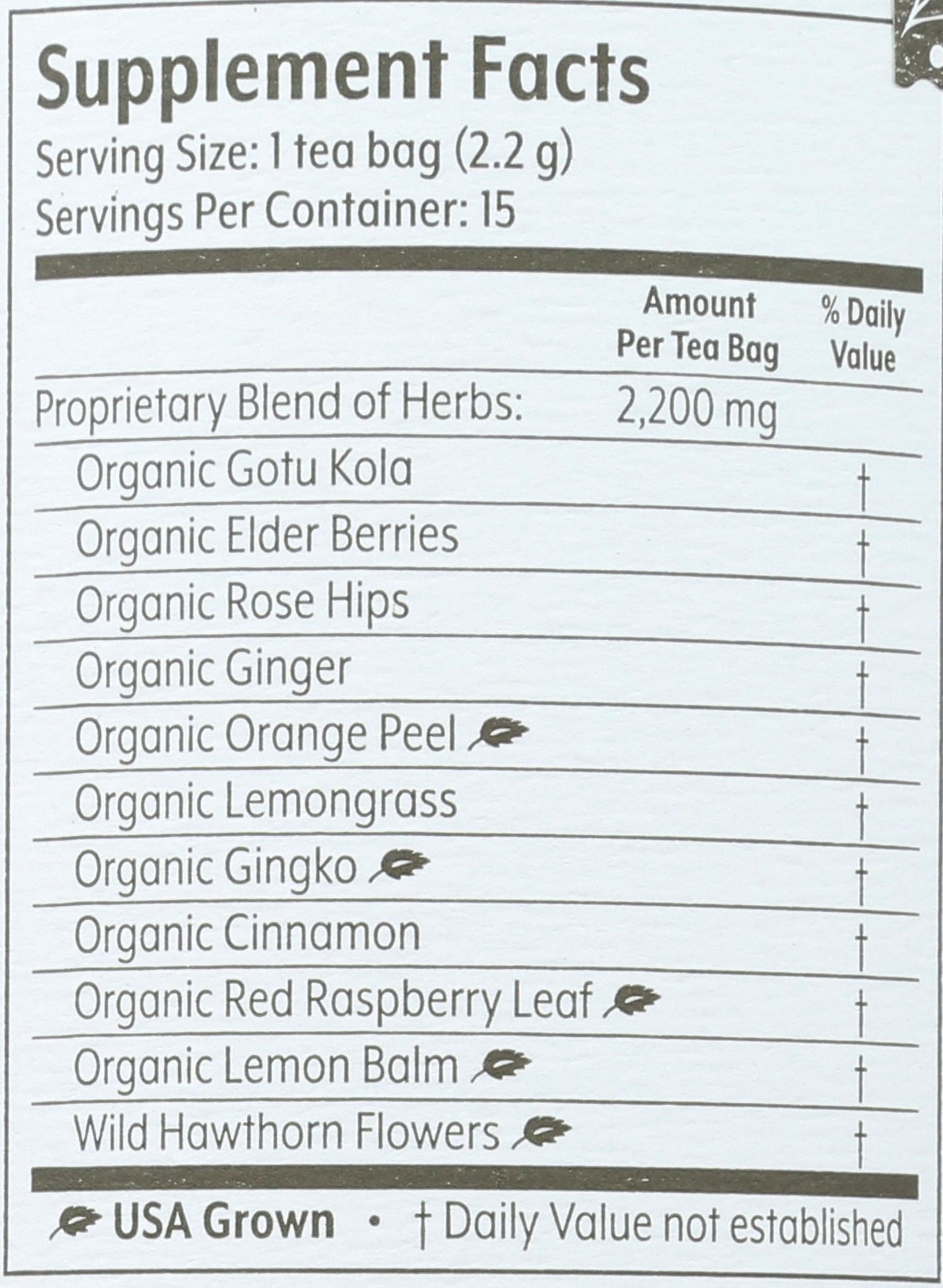 FLYING BIRD BOTANICALS Bluebird Morning Tea, 15 CT