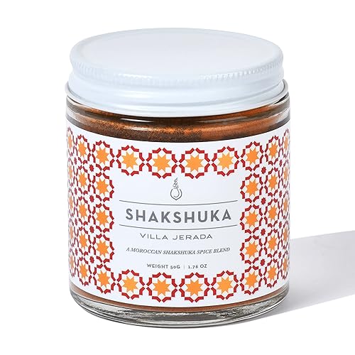 Villa Jerada, Shakshuka Spice Seasoning Mix Blend, Use on Eggs, Shakshuka, 1.76 oz (SHAKSHUKA - 1 JAR)
