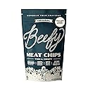 Beefy Meat Chips Original Flavor | 13g Protein Per Serving, Only 2 Ingredients, Prime Brisket Jerky Chips with Real Salt | High Protein Zero Sugar