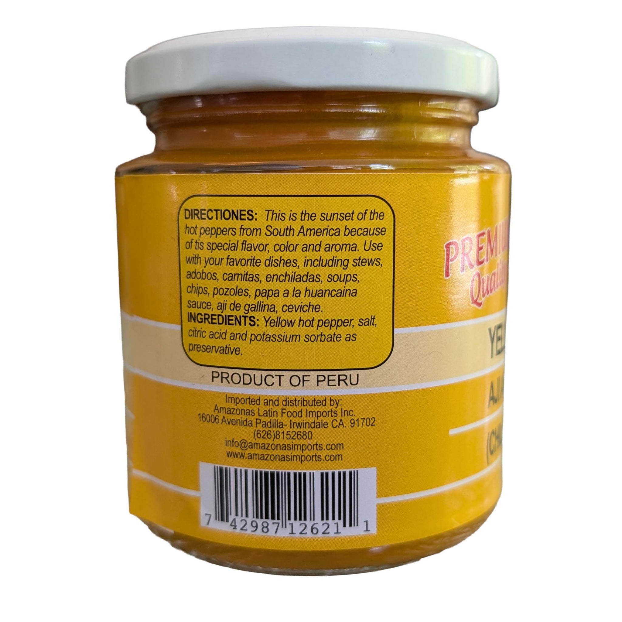 Amazonas Yellow Hot Pepper Paste - Aji Amarillo Pasta Chile Guero