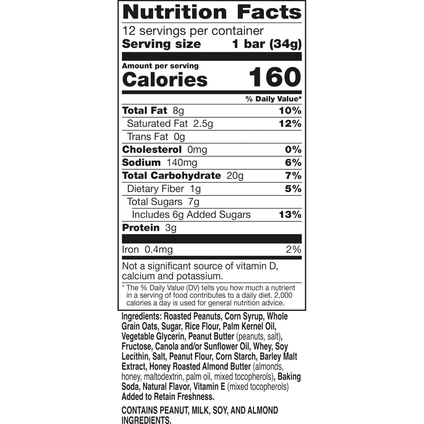 Nature Valley Granola Bars, Sweet and Salty Nut, Peanut, 12 Bars, 14.4 oz
