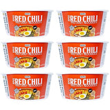 BIAS Apgu Red Chili Instant Noodles - Spicy Korean Ramen with Premium Toppings, Vegan, Air-Dried, Low Calorie (320 Cal) - 6 Pack