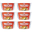 BIAS Apgu Red Chili Instant Noodles - Spicy Korean Ramen with Premium Toppings, Vegan, Air-Dried, Low Calorie (320 Cal) - 6 Pack