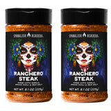 Spanglsh Asadro Ranchero Steak Seasoning 2 Pack, 8.1 oz Bottles, Bold Garlic Ancho Chili & Smoky Steak Rub, Gluten Free Mexican Style Seasoning