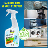 CLR Brands® Calcium, Lime & Rust Remover Free & Clear, No Dyes or Fragrances, Gentle Lime and Bathroom Descaler, Removes Hard Water Stains and Rust