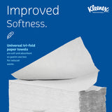 Kleenex Professional Premiere Towels, Bulk (13253), Fast-Drying Absorbency Pockets, Trifold, White (120 Sheets/Pack, 25 Packs/Case, 3,000 Sheet Total)