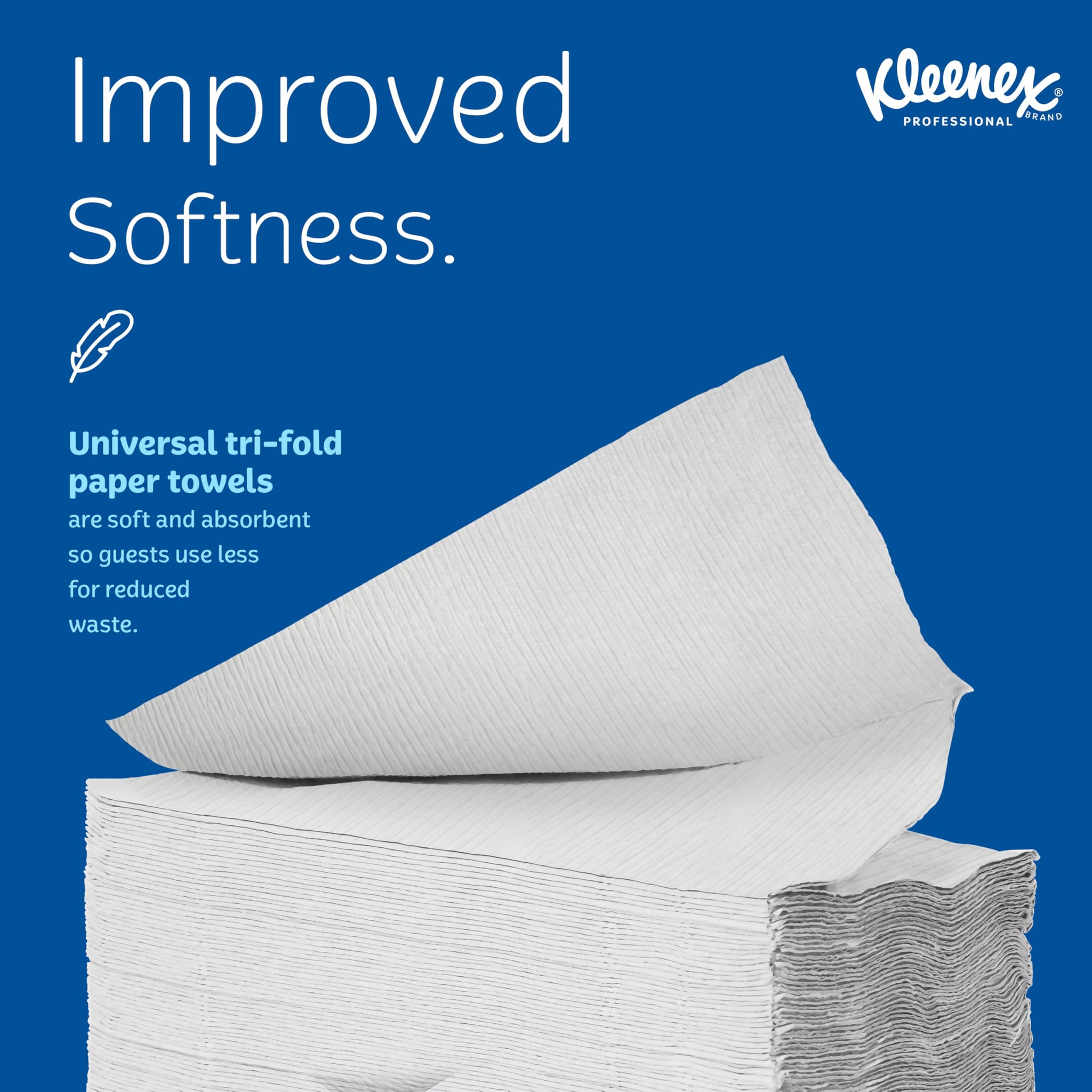 Kleenex Professional Premiere Towels, Bulk (13253), Fast-Drying Absorbency Pockets, Trifold, White (120 Sheets/Pack, 25 Packs/Case, 3,000 Sheet Total)