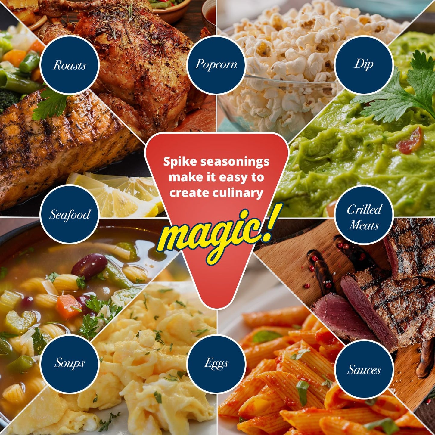 Spike Seasoning, Original Gourmet Magic All-Purpose MSG-Free Seasoning Salt Blend, 3 Oz