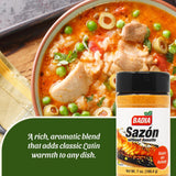 Badia Sazon without Annatto (Achiote), 7 oz - Savory Seasoning Blend for Latin-Inspired Flavors