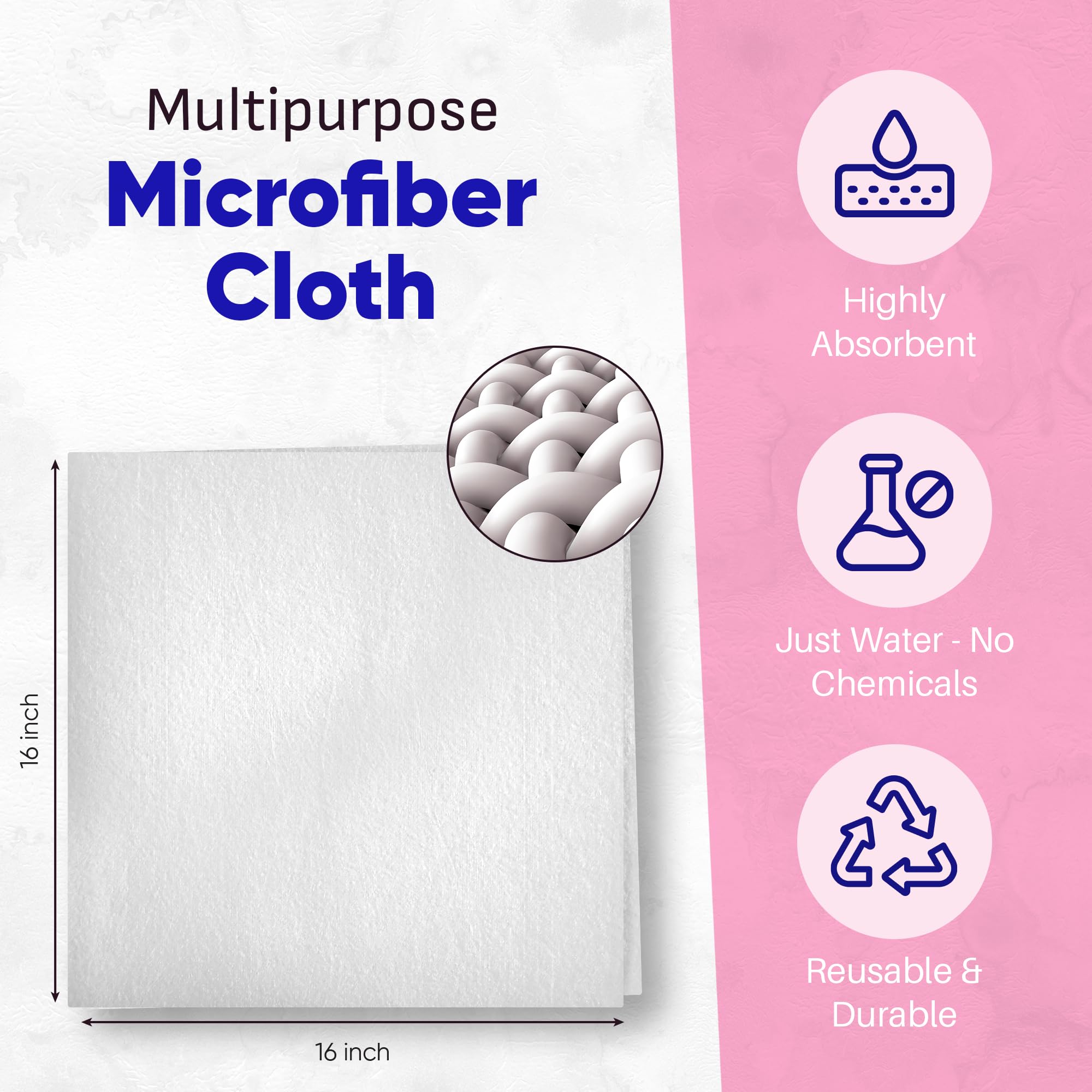 Kaywos Zezo-Fiber Microfiber Cleaning Cloths - Highly Absorbent Premium Towels for Cars, Kitchen, Glass, and Automotive Surfaces Soft Lint-Free