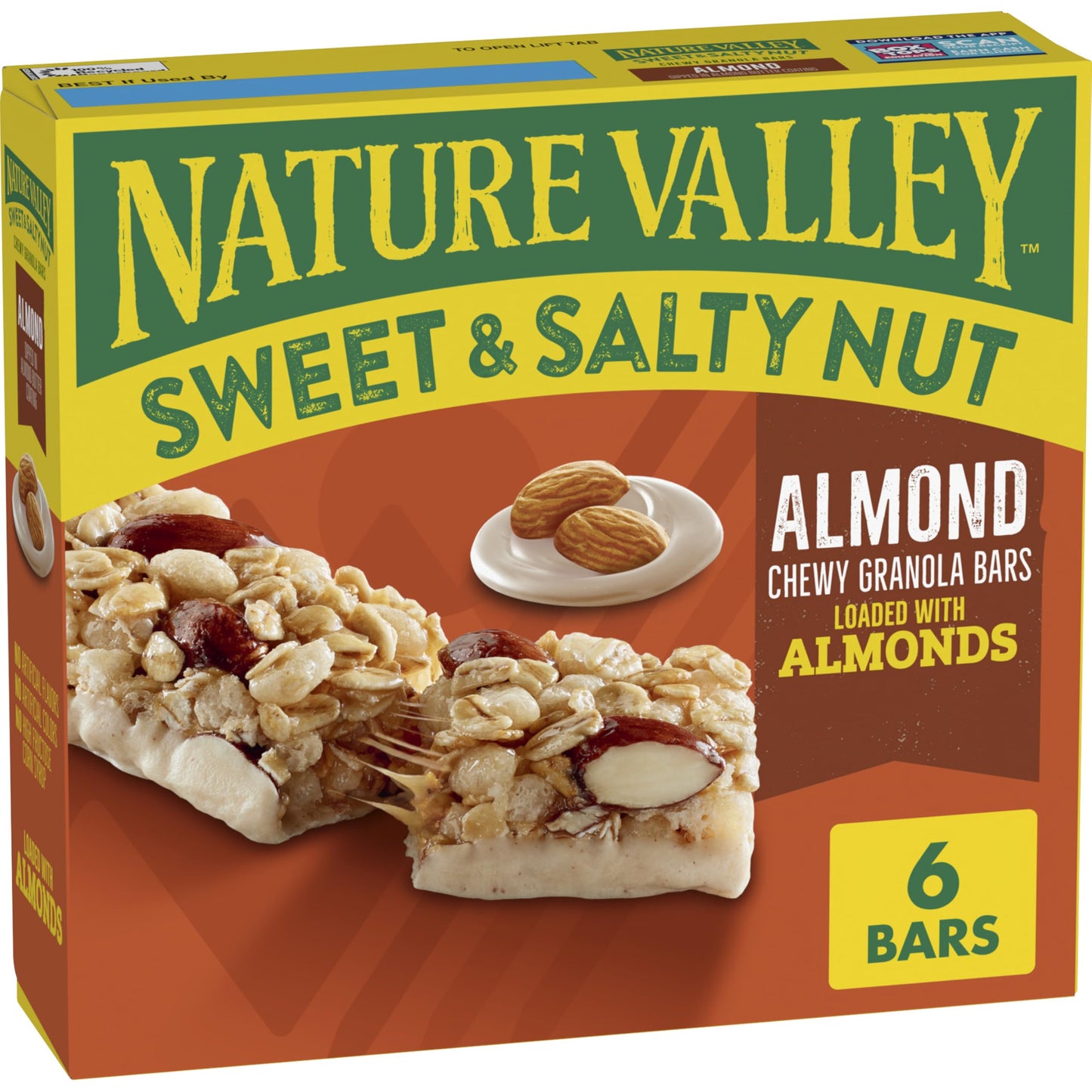 Nature Valley Sweet and Salty Nut Granola Bars, Almond, 6 Bars, 7.2 oz
