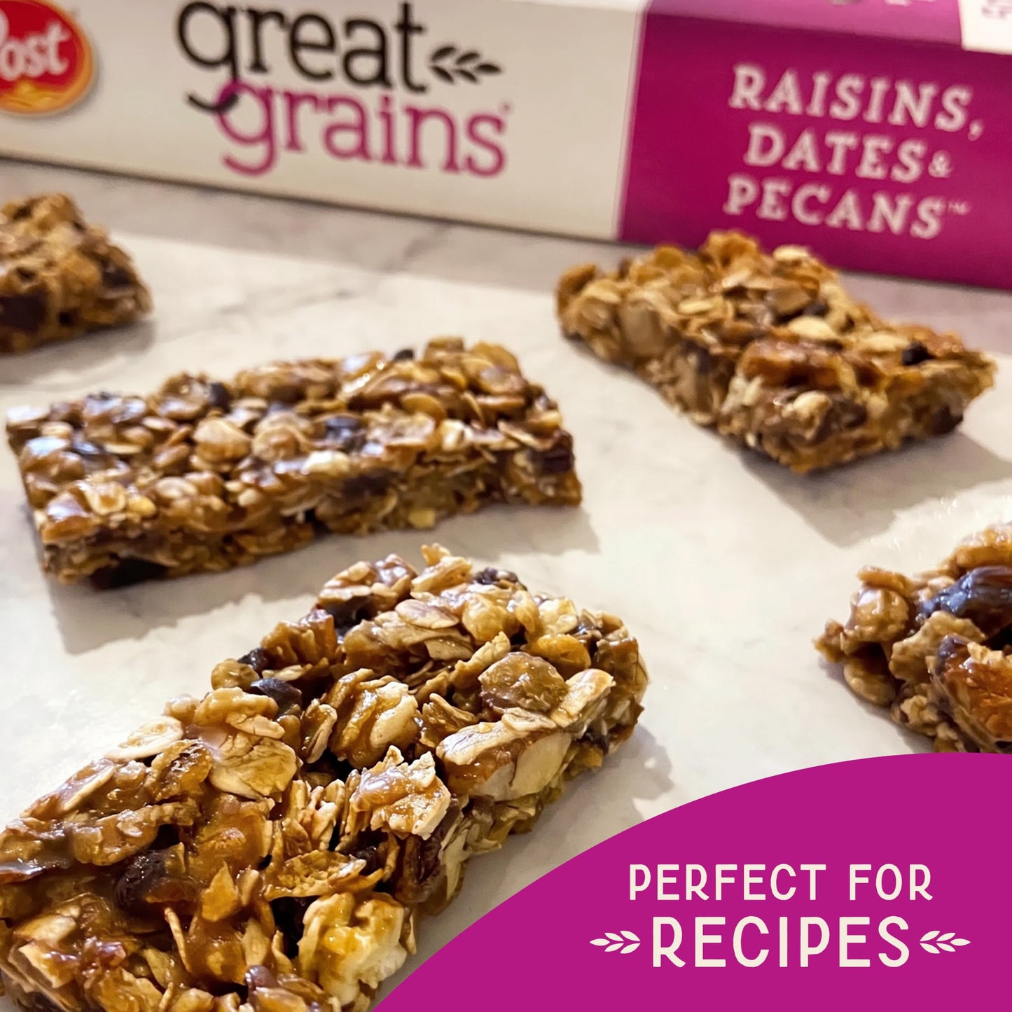 Great Grains Cranberry Almond Crunch Breakfast Cereal for Adults, Dried Cranberries and Almonds, Made with Whole Grain, Non-GMO, Heart Healthy, 14 OZ