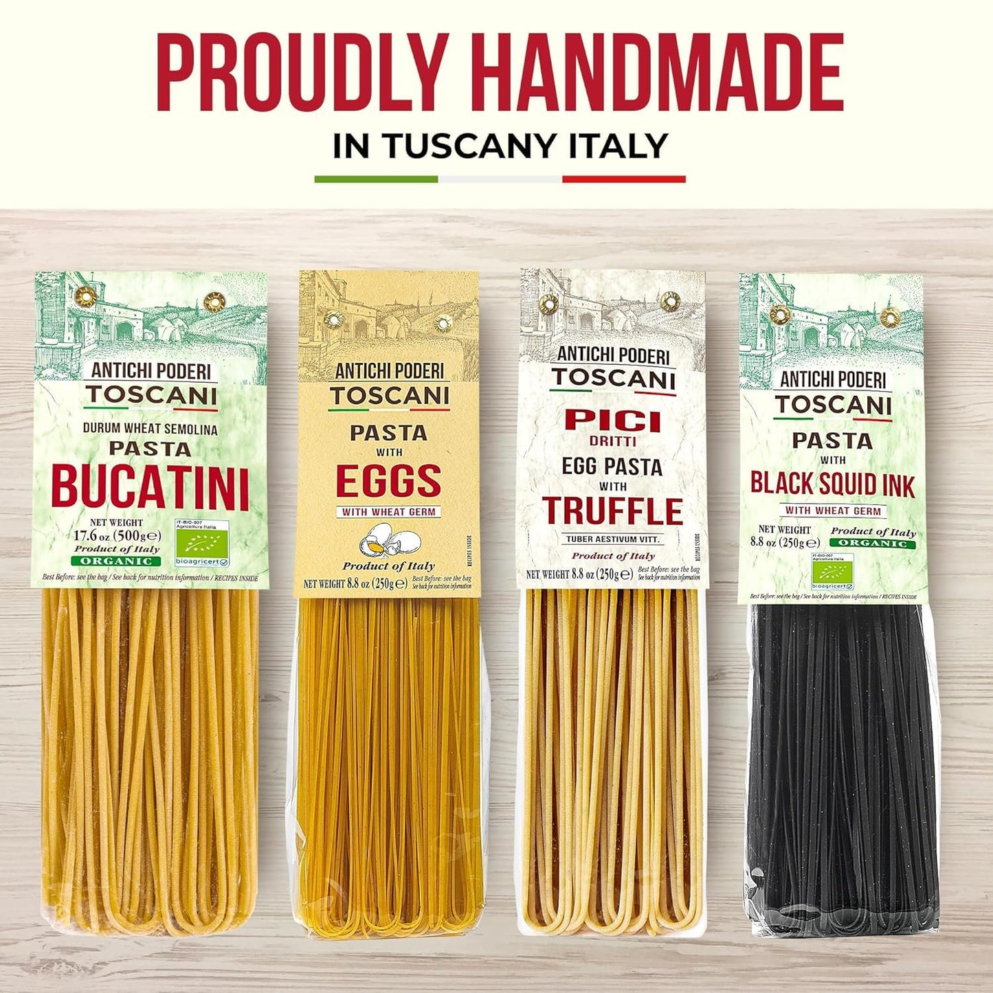 ANTICHI PODERI TOSCANI Handmade Flavored Pasta Six Flavor Fiocchetti 8.8oz