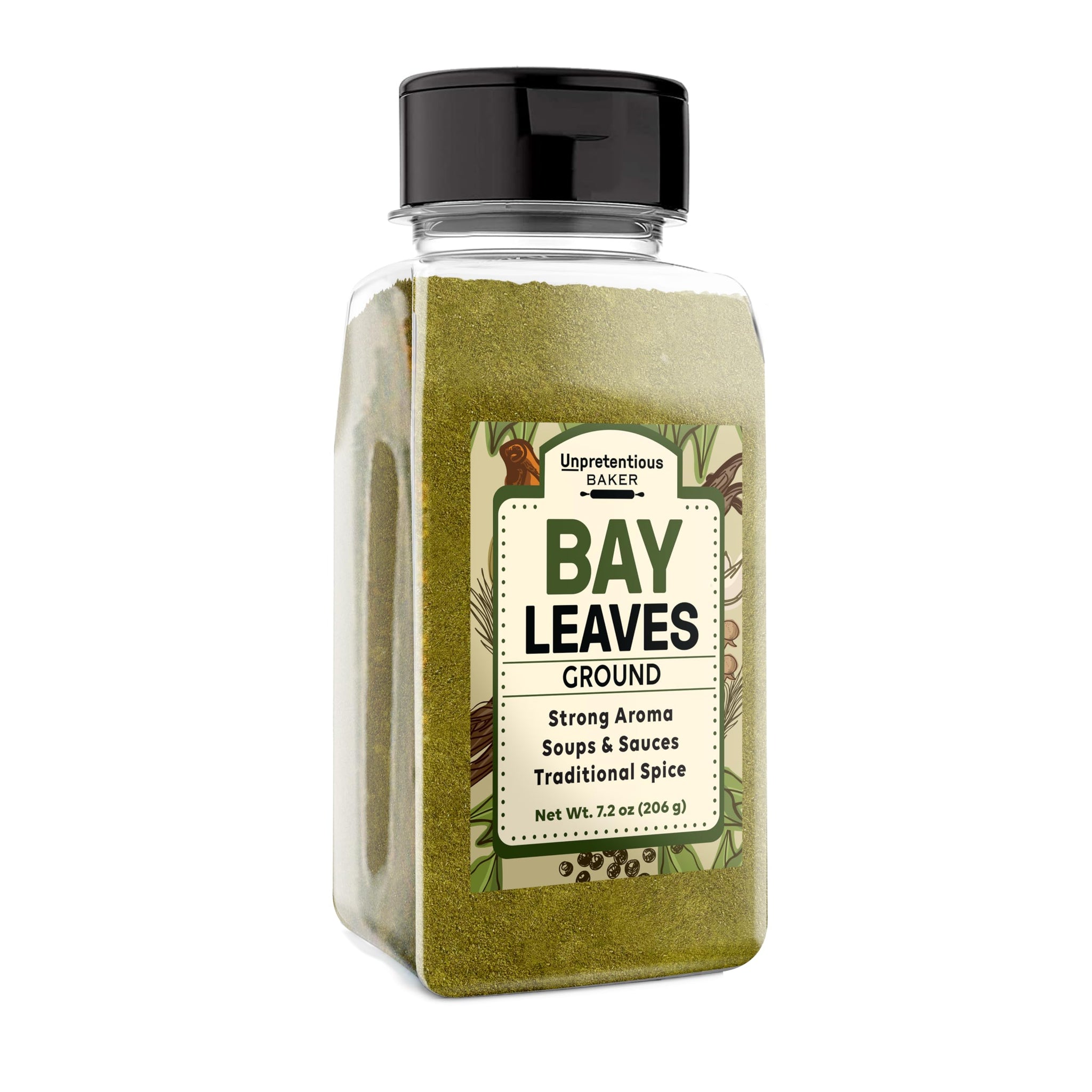 Unpretentious Ground Bay Leaves, 7.2 oz, Savory & Traditional, Dry Rubs, Soups & Sauces