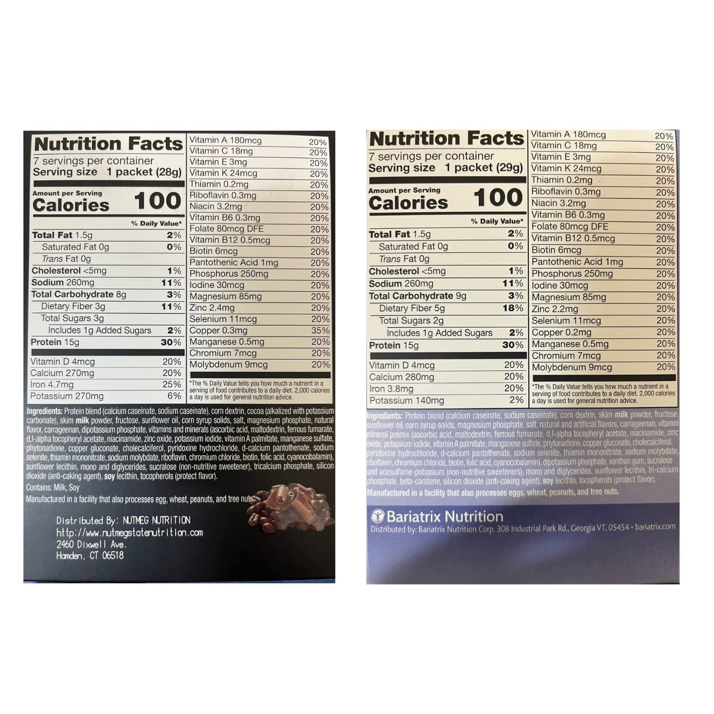 PROTIFIT - High Protein Mocha & Vanilla Pudding & Shake Mix 2 Pack, 15g Protein, Low Calorie, Low Fat, Low Carb, Aspartame Free, Idea Protein
