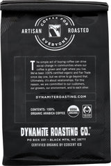 Dynamite Roasting, Coffee Sumatra Organic, 12 Ounce