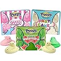 Peeps Marshmallow Chicks Assortment, Sour Watermelon, Cotton Candy & Party Cake Flavors - Easter Candy Treats, Dessert Toppers & Basket Stuffers, 10