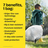 Glad Tall Kitchen Drawstring Trash Bags - Odorshield 13 Gallon White Trash Bag, Febreze Fresh Clean, 110 Count