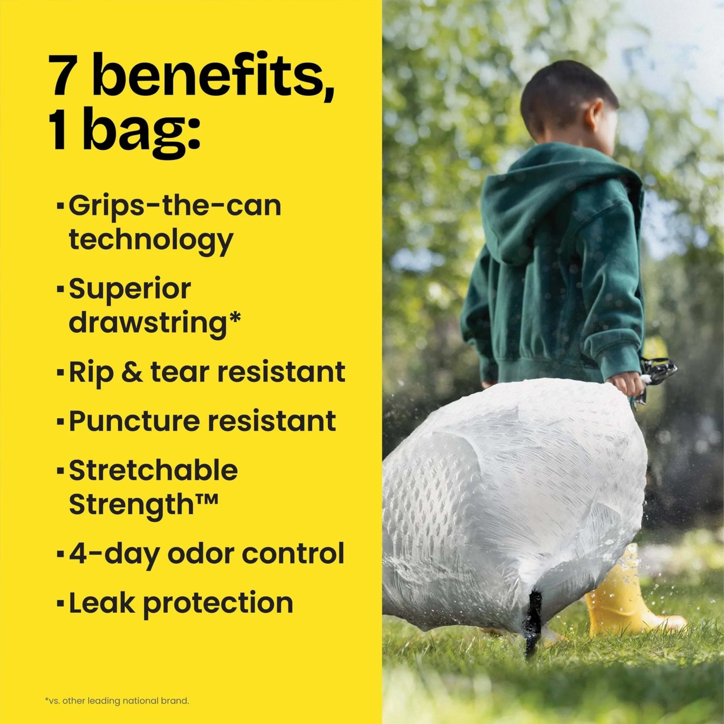 Glad ForceFlex Tall Kitchen Trash Bags, 13 Gal, Gain Original with Febreze, 110 Ct (Pack May Vary)