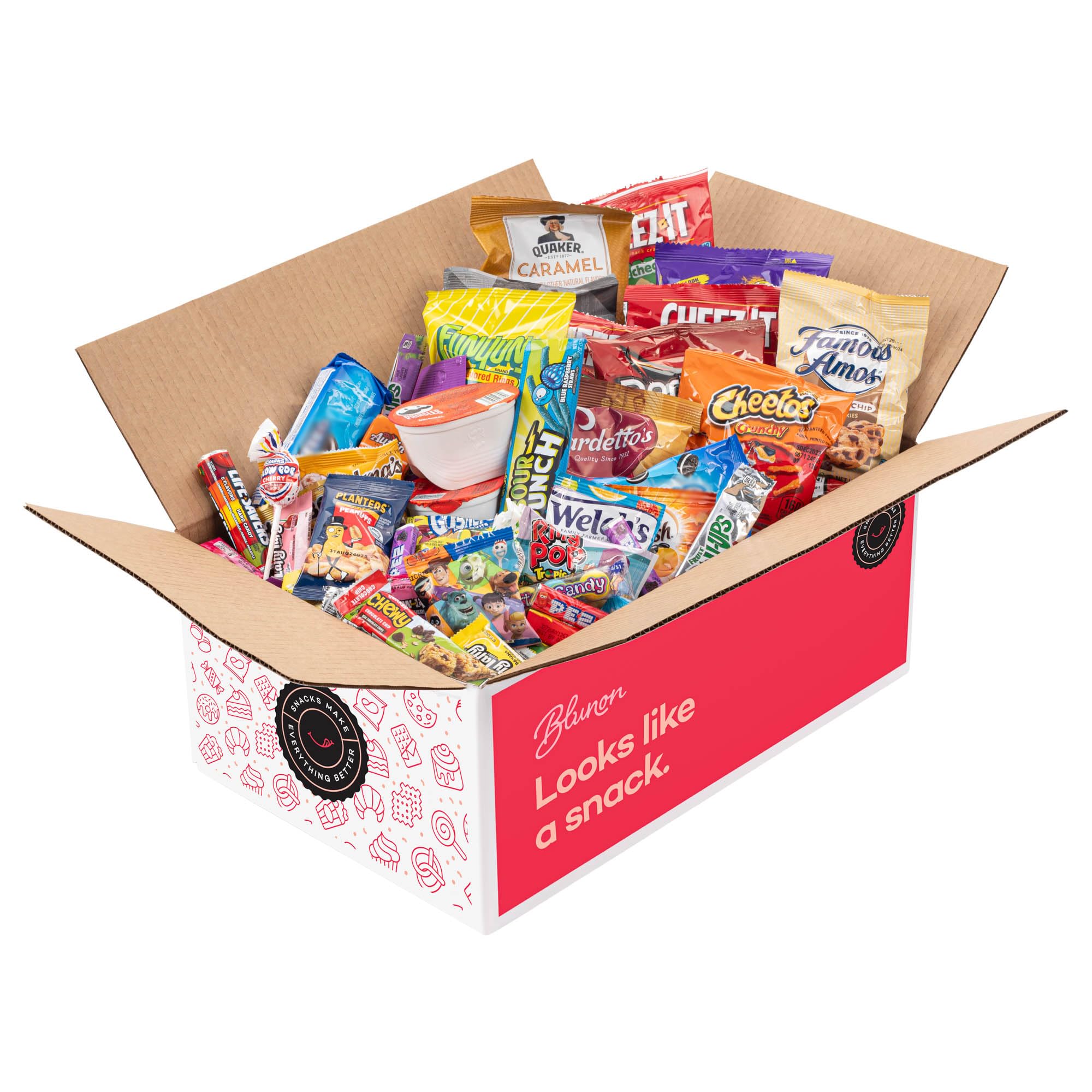 Snack Box Care Package - Snacks Variety Pack Gift - Chips, Candy, Cookies, Crackers Bulk Assortment (160 Count)