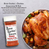 Bone Suckin' Sauce Chicken Seasoning & Rub with Garlic & Sage, Perfect for Chicken, Turkey, Other Poultry, Fish - Brown Sugar, Garlic, Onion, Spices