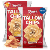 Rosie’s Beef Tallow Chips - Kettle Cooked Potato Chips in Grass Fed Beef Tallow - Non-GMO Idaho Potatoes with Vera Sea Salt - Seed Oil Free Snacks