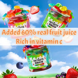 Sour Gooey Crystal Gemstone Gummies with Real Fruit Juice - Sweet & Tangy Blueberry Flavor - Wet & Sticky Candy Snacks with Sour Ooze - 13.05oz