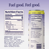 Benny Blackberry Yuzu Sparkling Clean Energy Drink | 80mg Natural Caffeine Yerba Mate | Lion's Mane & Ginseng | 1g Sugar, 5 Calories | No Artificial