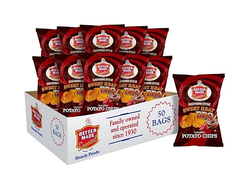 Better Made Special Potato Chips (Southern Style Sweet Heat BBQ) - 50 Pack - 50 x 1 oz. Bags - Crunchy, Individual Snacks Made from Fresh Potatoes