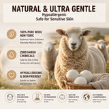 NordVale Wool Dryer Balls, 6 Pack XL Premium 100% New Zealand Wool, Reusable Natural Fabric Softener for 1300+ Loads, Helps Reduce Drying Time, Static