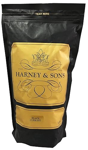 Harney & Sons Black Currant Loose Leaf Black Tea - Fruity Currant Flavored Tea, Caffeinated, 16 oz Bag