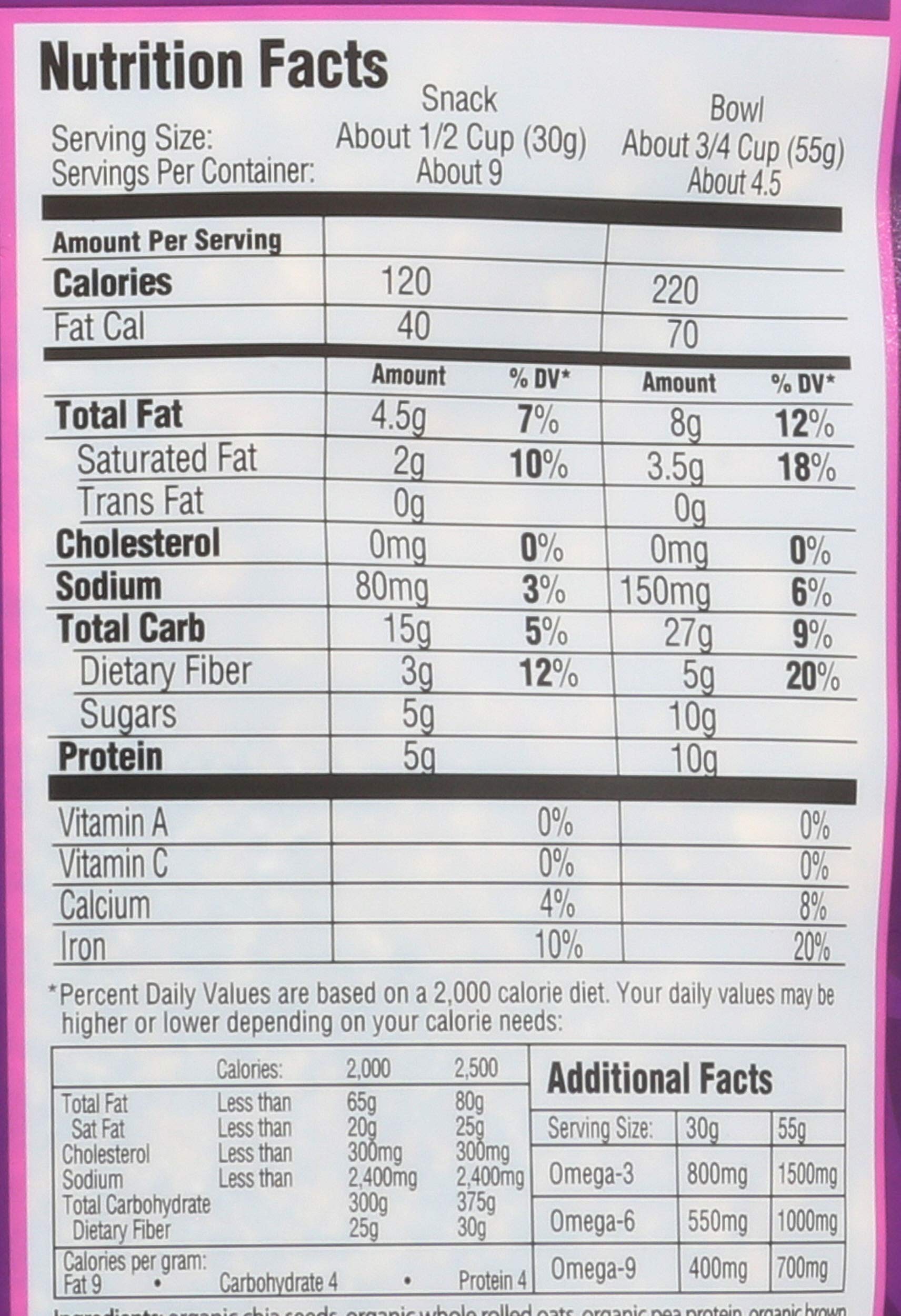 Mamma ChiaOrganic M.C. Vanilla Chia Gran 9 Oz (Pack Of 6)