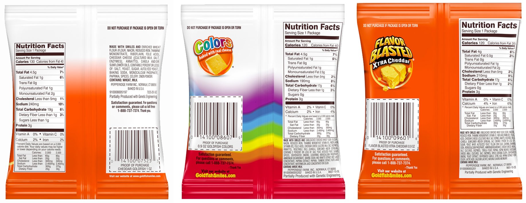 Pepperidge Farm Goldfish Variety Pack Crackers, 37.6 Ounce Snack Packs, 40 Count Box