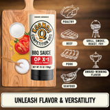 Kosmos Q New OP X-1 Secret BBQ Sauce, Award-Winning Backyard Barbecue Sauce Flavor for Ribs, Chicken, Brisket, Pork & More, Sweet & Smoky BBQ Flavor