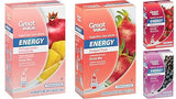 Great Value Energy Drink Mix Variety Bundle, 0.88-1.13 oz box with 10 Drink Packets (Pack of 4) includes 1-Box Blueberry Acai + 1-Box Wild Strawberry