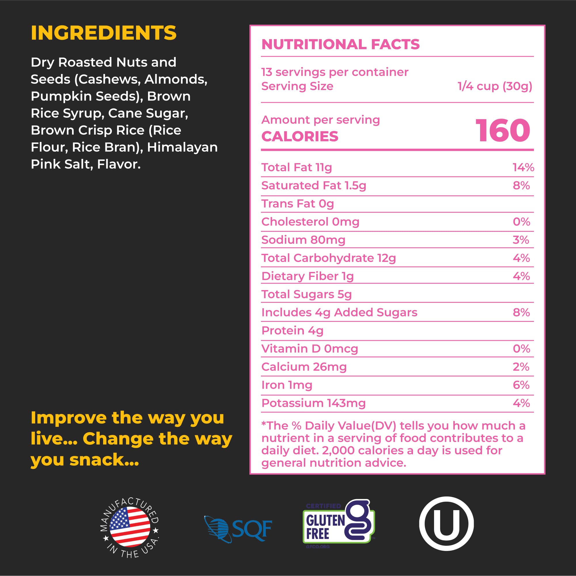 180 Snacks Salted Caramel Almond Cashew with Himalayan Salt - Delicious, Bite-Size Healthy Snacks - Non GMO, Dairy-free, Gluten-free Snacks - EBT