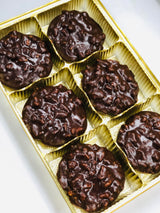 Chocolate Pecan Pralines (6 Count) | Charleston Chocolate Pralines | Southern Chocolate Pecan Candy