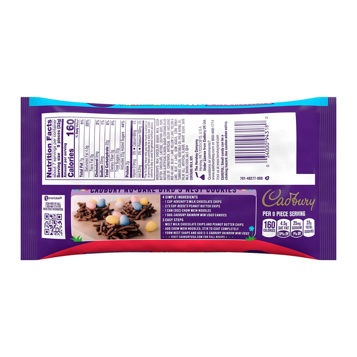 CADBURY MINI EGGS Milk Chocolate Rainbow, Easter Candy Bag, 8 oz