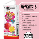 Shine Water Strawberry Lemonade Kids Drink Box- Pack of 8 (6.75 Fl Oz Each) - Naturally Flavored Water with Vitamin D, Zero Sugar, Low Calorie