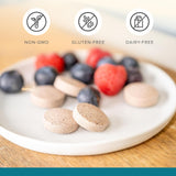 Isagenix Snacks - Nutritionally Balanced Plant-Based Snack - Wild Berry Flavor - 60 Chewable Wafers