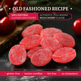 Old Fashioned Hard Candy 14 oz - WILD CHERRY Flavor, Bulk, Fresh & Delicious, Sanded Candy Drops (65 pieces), Fat & Gluten Free