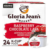 Gloria Jean's Coffees Raspberry Chocolate Lava, Single-Serve Keurig K-Cup Pods, Flavored Medium Roast Coffee, 24 Count