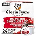 Gloria Jean's Coffees Raspberry Chocolate Lava, Single-Serve Keurig K-Cup Pods, Flavored Medium Roast Coffee, 24 Count