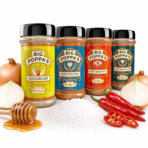 Big Poppa’s Sweet Heat Flavor Seasoning Bundle - Championship BBQ Rub Set for Beef, Chicken, Pork & Seafood - Bold, Balanced Sweet-Heat Flavor for