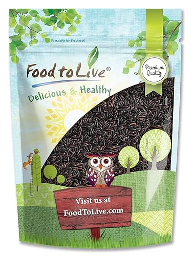 Food to Live Black Rice, 1 Pound Medium-Grain Rice, Kosher, Vegan, Bulk. Nutty, and Sweet Flavor. Rich in Antioxidants and Dietary Fiber. Great for Stir-Fries, Salads, and Pudding