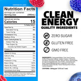 Liquid Ice Energy Drink - Zero Sugar, With Postbiotics For Gut-Health, Natural Caffeine, 120mg Caffeine, L- Theanine, Antioxidant Support, Clean